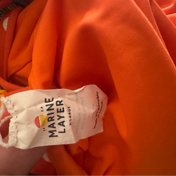 Marine Layer Red Merida Cross Back One Piece Swim Suit XL - Picture 11 of 11